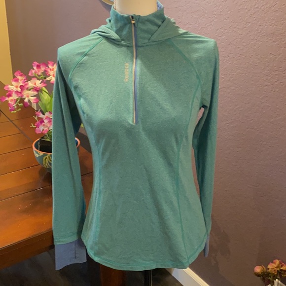 Reebok lightweight aqua zip up hoodie with pocket - Picture 7 of 16